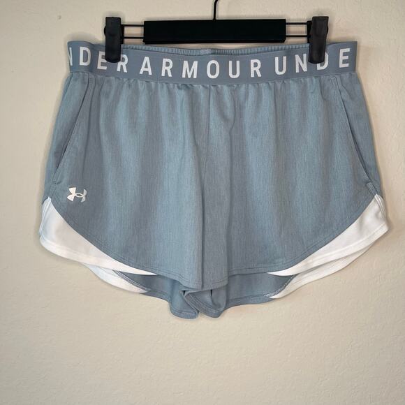 Under Armour Pants - Under Armour Play Up Shorts Blue White Women’s - Size L